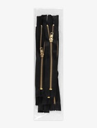 Молния металлическая, №5, неразъёмная, джинсовая, замок автомат, 18 см, цвет чёрный, золотой - Фото 4