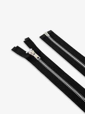 Молния металлическая, №5, разъёмная, замок автомат, 50 см, чёрная (комплект 10 шт)