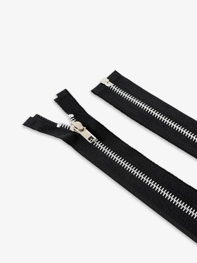 Молния металлическая, №5, разъёмная, замок автомат, 60 см, чёрная