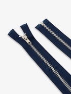 Молния металлическая, №5, разъёмная, замок автомат, 80 см, цвет тёмно-синий, никель - Фото 3