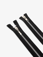 Молния металлическая, №5, 2 замка, разъёмная, замки автомат, 100 см, чёрная - Фото 2