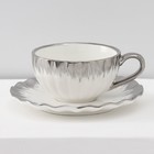 Сервиз керамический чайный «Снежная лавина», 12 предметов: 6 кружек 80 мл, 6 блюдец d=11,2 см, цвет МИКС - Фото 2