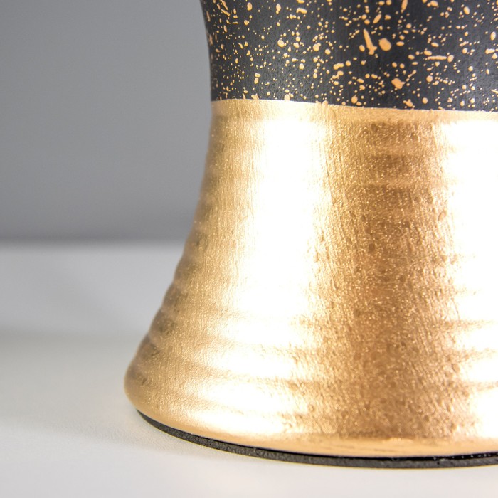 Настольная лампа "Джина" Е14 40Вт черно-золотой 22х22х30 см RISALUX - фото 1926781640