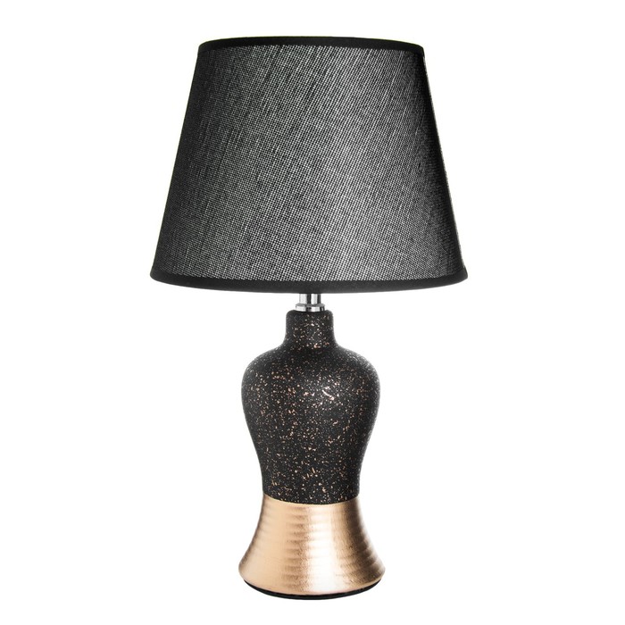 Настольная лампа "Джина" Е14 40Вт черно-золотой 22х22х30 см RISALUX - фото 1926781644