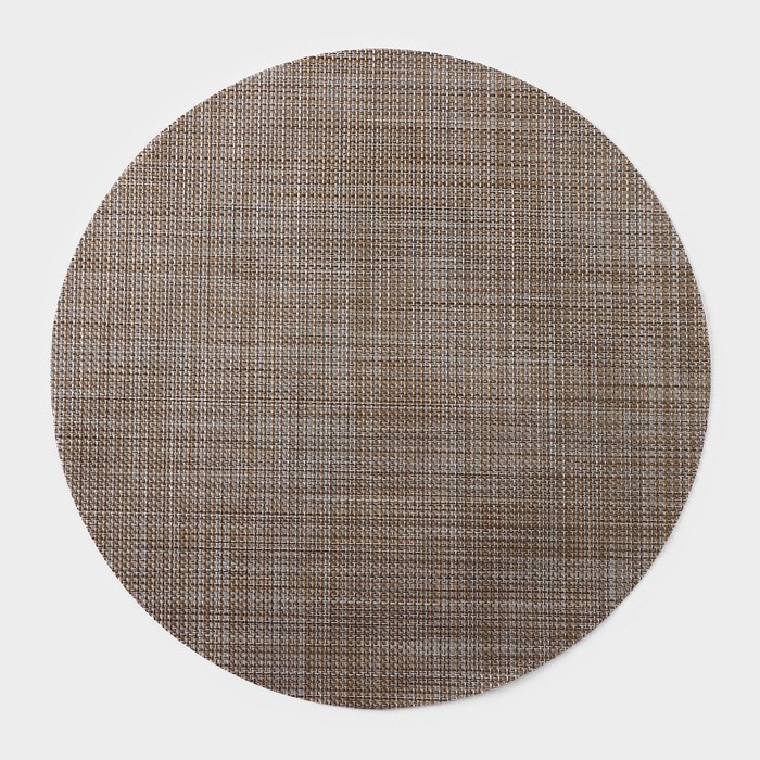 Салфетка сервировочная на стол «Ди», d=38 см, цвет серый - Фото 1