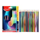 Карандаши 18 цветов Maped NIGHTFALL деревянные, декорированные, европодвес - фото 22702141