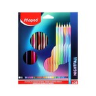 Карандаши 24 цвета Maped NIGHTFALL, деревяные, декорированные, картонная упаковка - фото 7514836