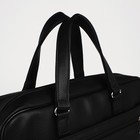 Сумка деловая на молнии TEXTURA, 2 наружных кармана, цвет чёрный - фото 7184853