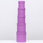 Набор шляпных коробок 5 в 1 "Фиолетовые" , 20 х 20-13 х 13 см - Фото 3