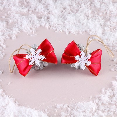 Елочные игрушки «Шишки банты снежинка»