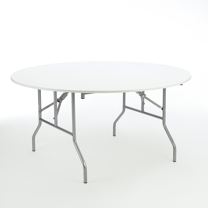 Стол складной Дельта круглый D1500, 1500х1500х750, Белый/Серый