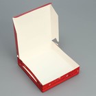 Коробка складная «Новогодняя посылка», 14 × 14 × 3,5 см - Фото 4