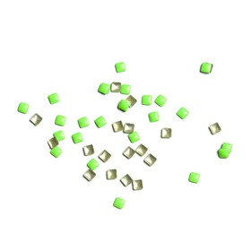 Стразы металлические, квадратные, 2х2, неоновый зелёный, 50 шт