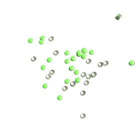 Стразы металлические кружки, №2.0 неоновый зелёный, 50 шт