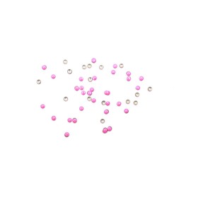 Стразы металлические кружки, №2.0 розовый, 50 шт
