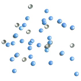 Стразы металлические кружки, №3.0 синий, 50 шт