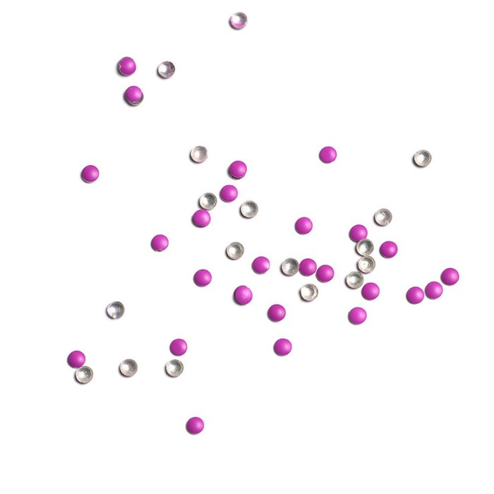 Стразы металлические кружки, №2.0 фиолетовый, 50 шт - Фото 1
