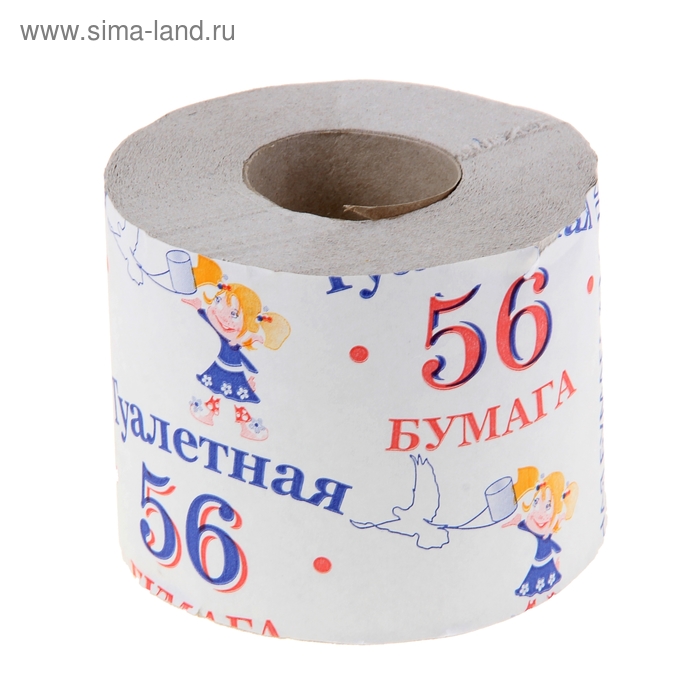 Туалетная бумага «56», 1 слой - Фото 1