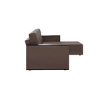 Диван угловой «Атлант», с подлокотниками ЛДСП, экокожа, цвет коричневый - Фото 7
