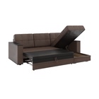Диван угловой «Атлант», с подлокотниками ЛДСП, экокожа, цвет коричневый - Фото 9