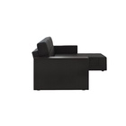 Диван угловой «Атлант», с подлокотниками ЛДСП, экокожа, цвет чёрный - Фото 7