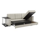 Диван угловой «Атлант», со столиком ЛДСП, экокожа, цвет бежевый - Фото 4