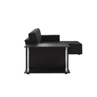 Диван угловой «Атлант», со столиком ЛДСП, экокожа, цвет чёрный - Фото 2