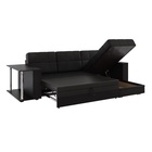 Диван угловой «Атлант», со столиком ЛДСП, экокожа, цвет чёрный - Фото 7