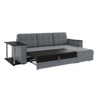 Угловой диван "Атлант" со столиком ЛДСП, рогожка серый - Фото 4