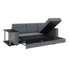 Угловой диван "Атлант" со столиком ЛДСП, рогожка серый - Фото 5