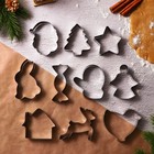 Набор форм для печенья «Новогодние сладости», металл, 10 шт - фото 11071561