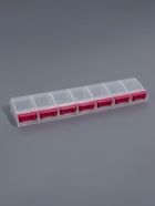 Органайзер для хранения мелочей, 7 ячеек, с кнопками, 22×5×2.5 см, розовый, прозрачный - Фото 2