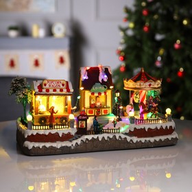 Светодиодная фигура «Рождественский парк» 43 × 23 × 22 см, полистоун, батарейки ААх3 (не в комплекте), USB, свечение мульти
