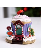 Светодиодная фигура «Дом из сладостей» 13×12×9 см, полистоун, от батареек LR44×3, свечение тёплое белое - фото 119962656
