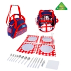 Сумка-холодильник с набором для пикника Lux 17, на 4 персоны - Фото 1