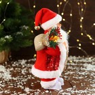 Дед Мороз "В узорном жилете, с подарками" двигается, с подсветкой, 28 см, красный - Фото 2