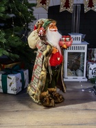 Дед Мороз под ёлку «Зимнее волшебство. В вязаном жилете, с подарками», 60 см, красный - Фото 2