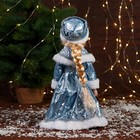 Снегурочка под ёлку «Зимнее волшебство. В шубе с узором-паутинка», 34 см, голубой - Фото 3