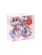 Ёлочные игрушки «Карнавал», шары новогодние, d=8 см, набор 4 шт., звёзды, бабочки - Фото 6