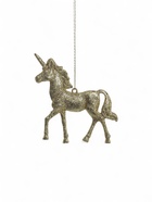 Ёлочная игрушка «Зимнее волшебство. Единорог глиттер» пластик, 10×10 см, золото - Фото 4