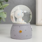 Сувенир полистоун водяной шар свет "Зайчик-космонавт" МИКС 4х4х6,7 см - фото 22644195