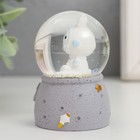 Сувенир полистоун водяной шар свет "Зайчик-космонавт" МИКС 4х4х6,7 см - фото 22644197