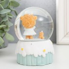 Сувенир полистоун водяной шар свет "Праздничный мишка" МИКС 6х6х8,5 см - фото 22644262