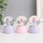 Снежный шар стеклянный «Малыш-динозаврик», световой, 4×4×6.7 см, МИКС - Фото 1