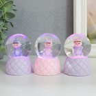 Снежный шар стеклянный «Малыш-динозаврик», световой, 4×4×6.7 см, МИКС - Фото 2