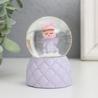 Снежный шар стеклянный «Малыш-динозаврик», световой, 4×4×6.7 см, МИКС - Фото 4