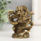 Нэцкэ фигурка полистоун под бронзу «Дракон. Активация», 3.5×6×8 см - Фото 4