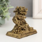Нэцкэ фигурка полистоун под бронзу «Дракон. Денежная активация», 4.7×7×7.5 см - Фото 1