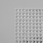 Стразы самоклеящиеся, d=5 мм, набор 160 шт. на листе, серебряный - Фото 3