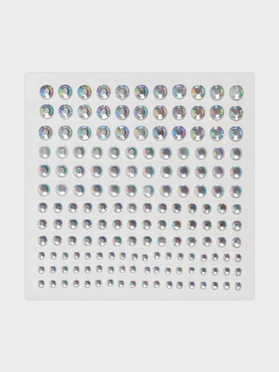 Стразы самоклеящиеся для декора, d=3/4/5/6 мм, набор 165 шт., с голографией